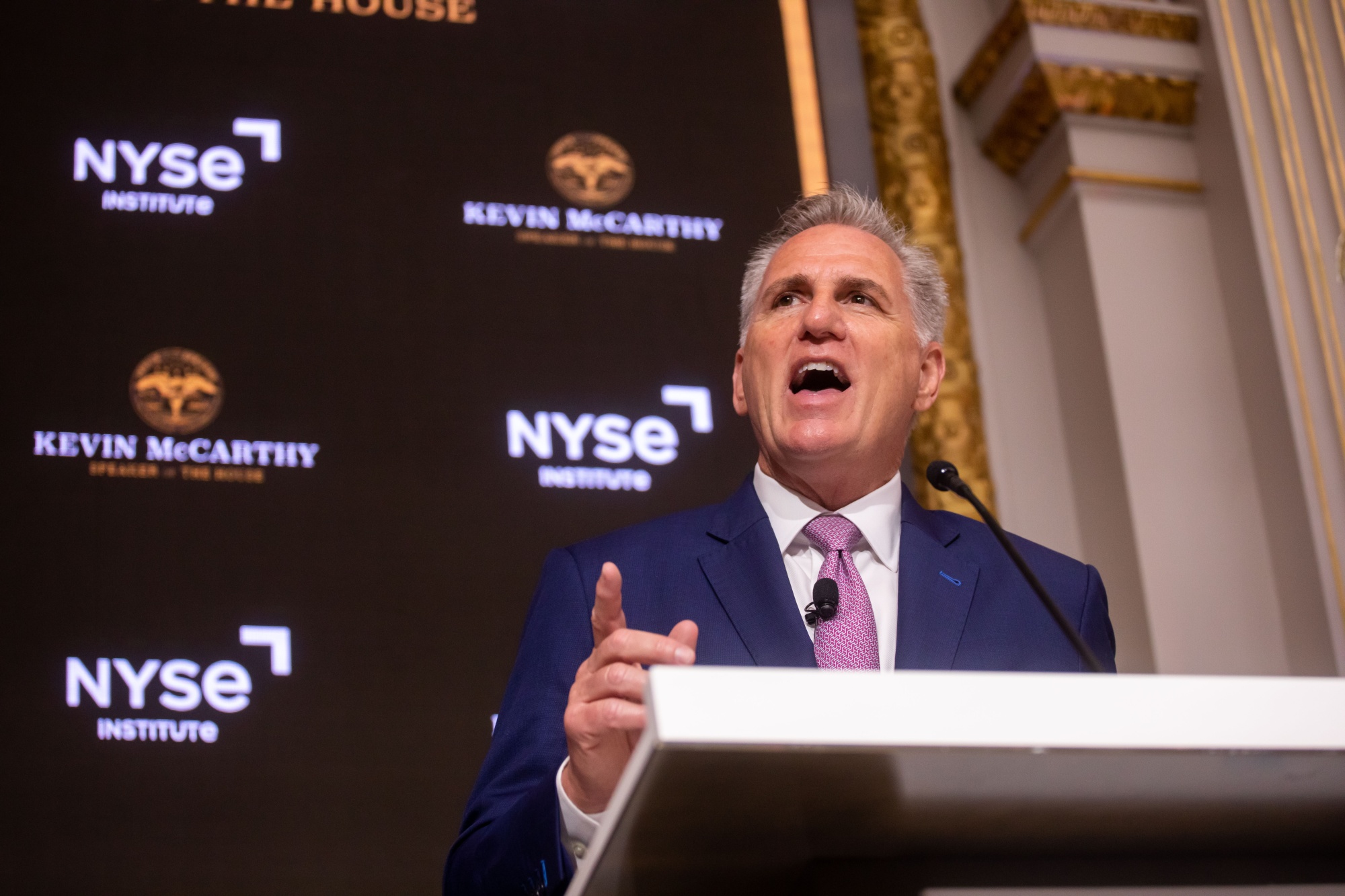 US House Speaker Kevin McCarthy, a Republican from California, is driving the effort by the GOP to use a threat of federal default to force cuts to Democratic budget priorities. He is to meet with President Joe Biden next week.
