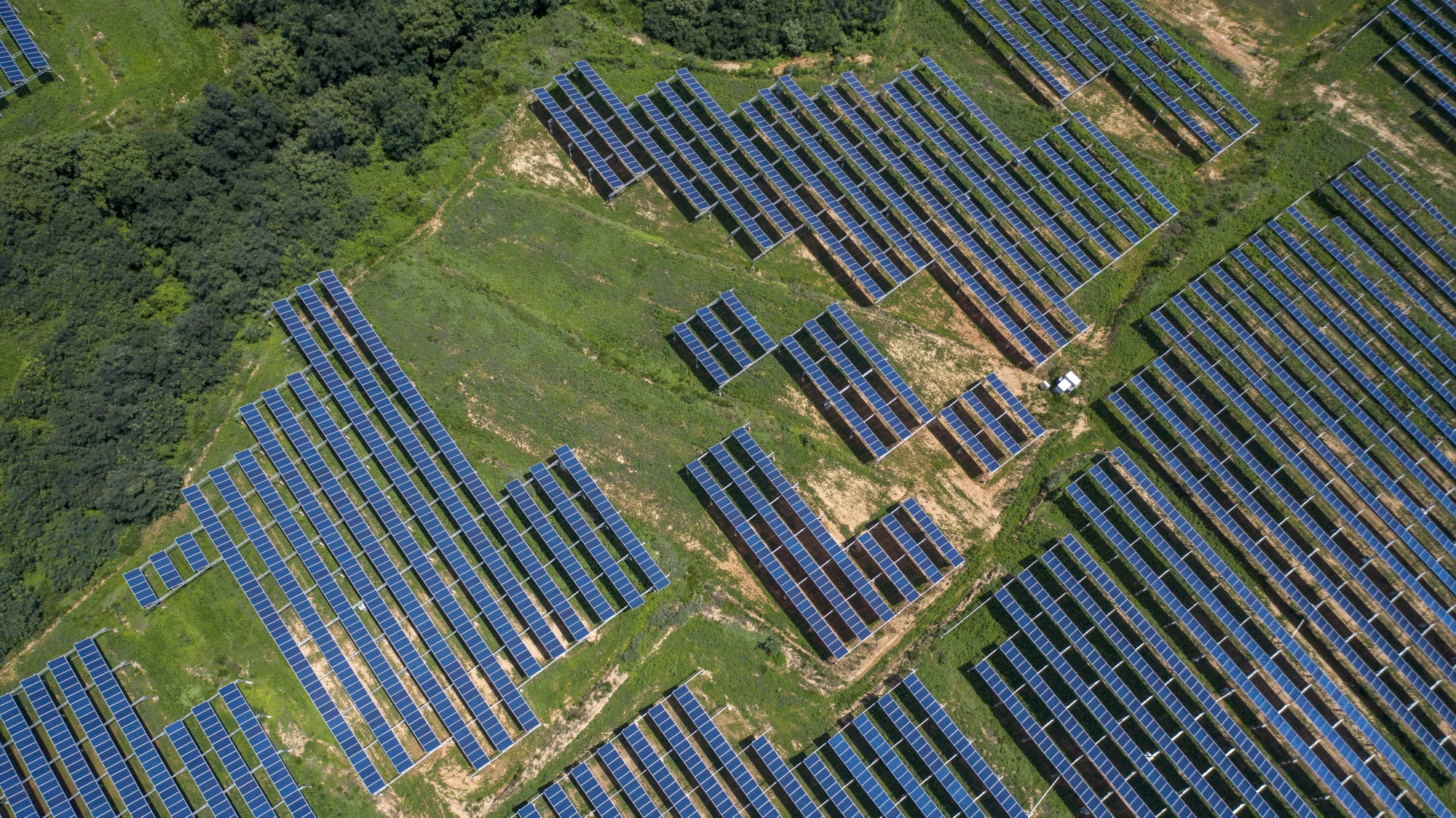 Photovoltaic modules at a solar power plant&nbsp;in Tongchuan, Shaanxi Province, China.&nbsp;
