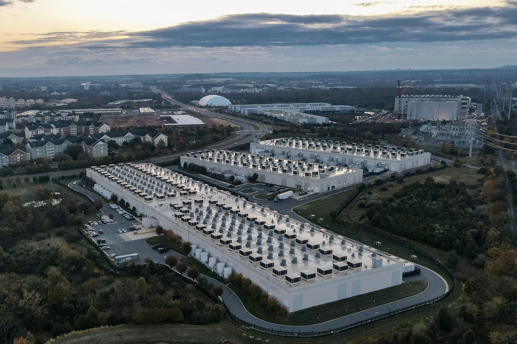 An Amazon Web Services data center in Ashburn, Virginia.