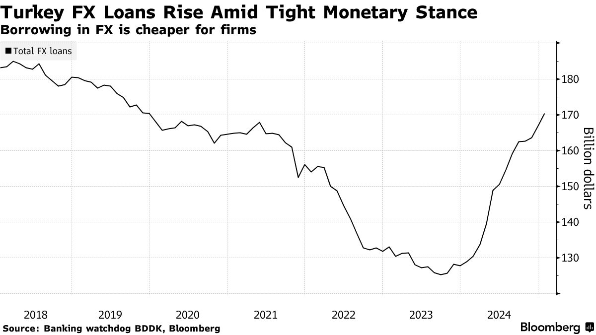 رونق استقراض ارز خارجی شرکت‌های ترکیه‌ای در داخل کشور به بالاترین حد در ۵ سال گذشته رسید