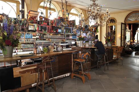 The Roth Bar at the Grand Hotel Les Trois Rois in Basel. Photographer: Harold Cunningham/Getty Images for Hauser & Wirth