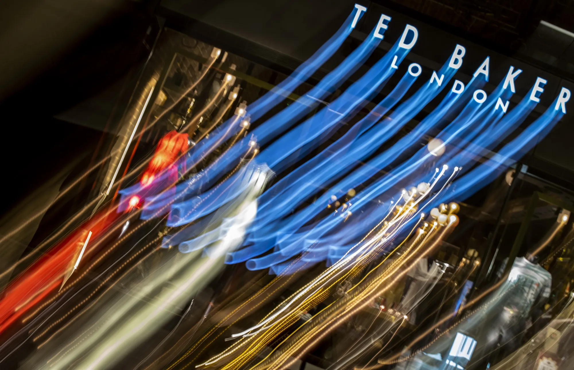 A Ted Baker sign at the London Bridge railway station.