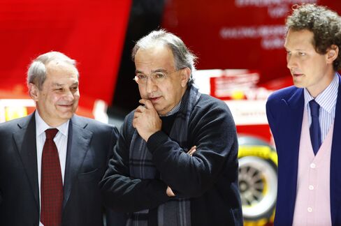 Amedeo Felisa, Sergio Marchionne and John Elkann
