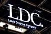 The illuminated sign of LDC Louis Dreyfus Company seen at