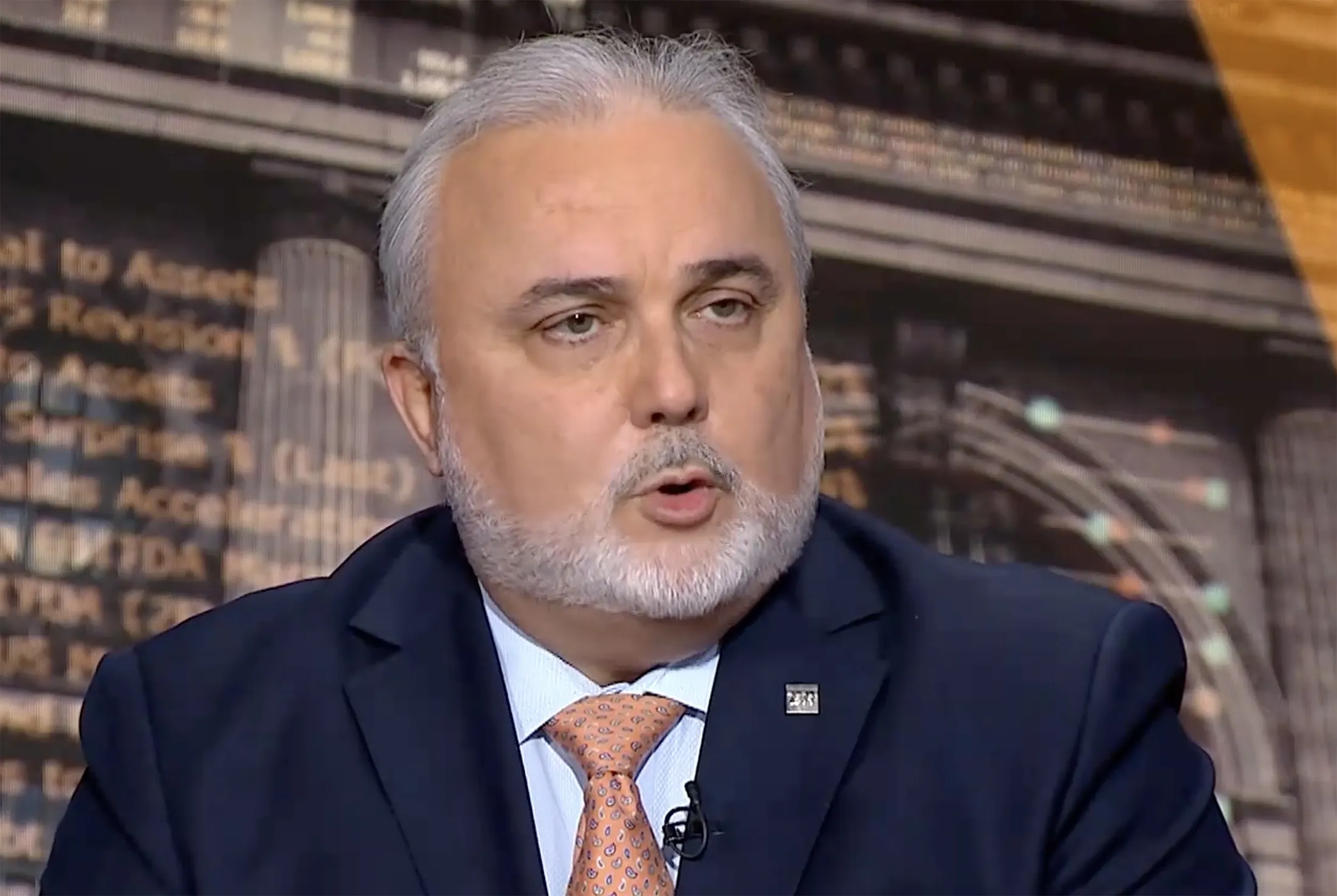 Jean Paul Prates speaks during a Bloomberg TV interview on Jan. 29.