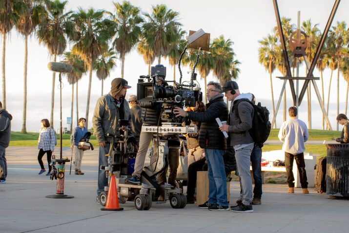 Los,Angeles,,California/usa,-,January,10,,2019:,Hollywood,Camera,Crew