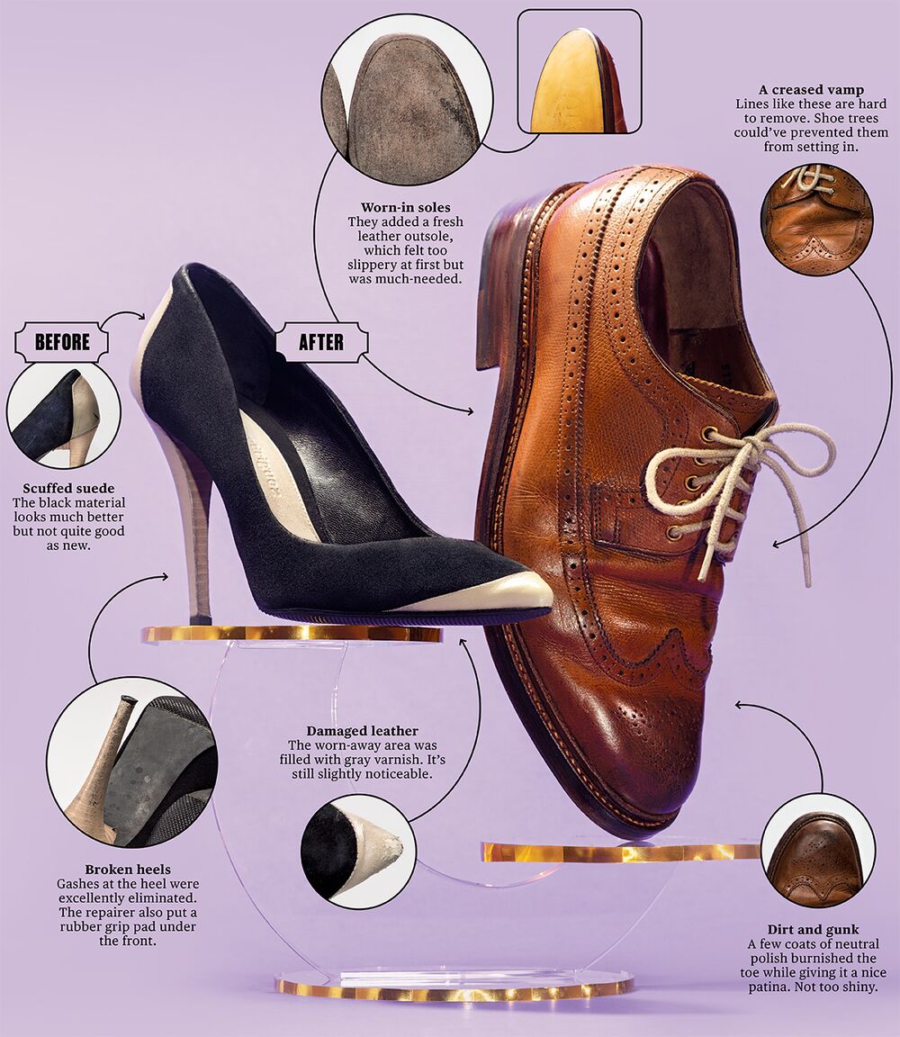 how to clean leather heels