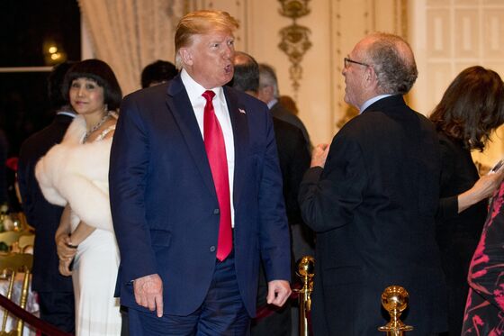 Trump and Alan Dershowitz Chat at Mar-a-Lago Christmas Eve Party