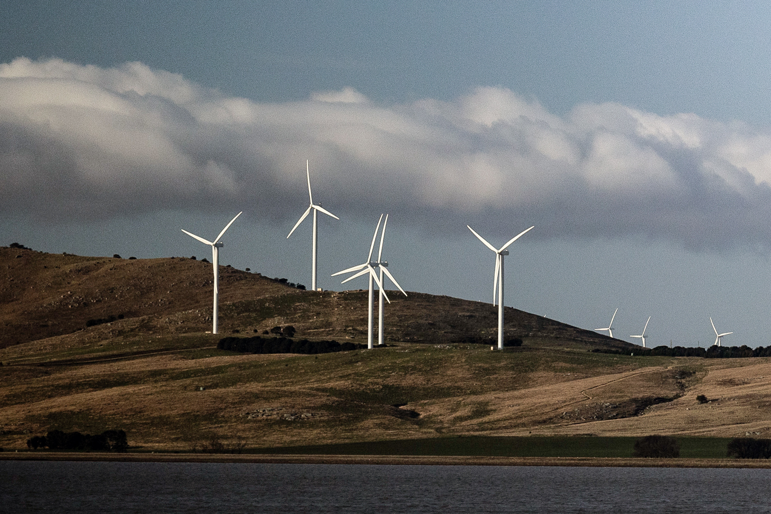 A wind farm, in Bungendore, New South Wales, Australia.