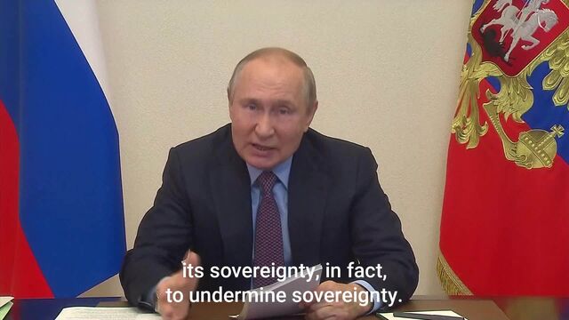 Putin Says the West Is Trying to Re-write History