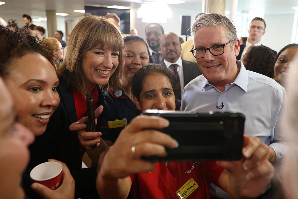 Keir Starmer and Rachel Reeves were all smiles yesterday at an NHS event.