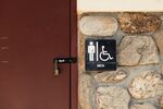 A locked public bathroom at the French Broad River Park in Asheville, North Carolina. Widespread restroom closures in the early days of the pandemic underscored a longer-standing shortage of hygiene facilities in U.S. cities. 