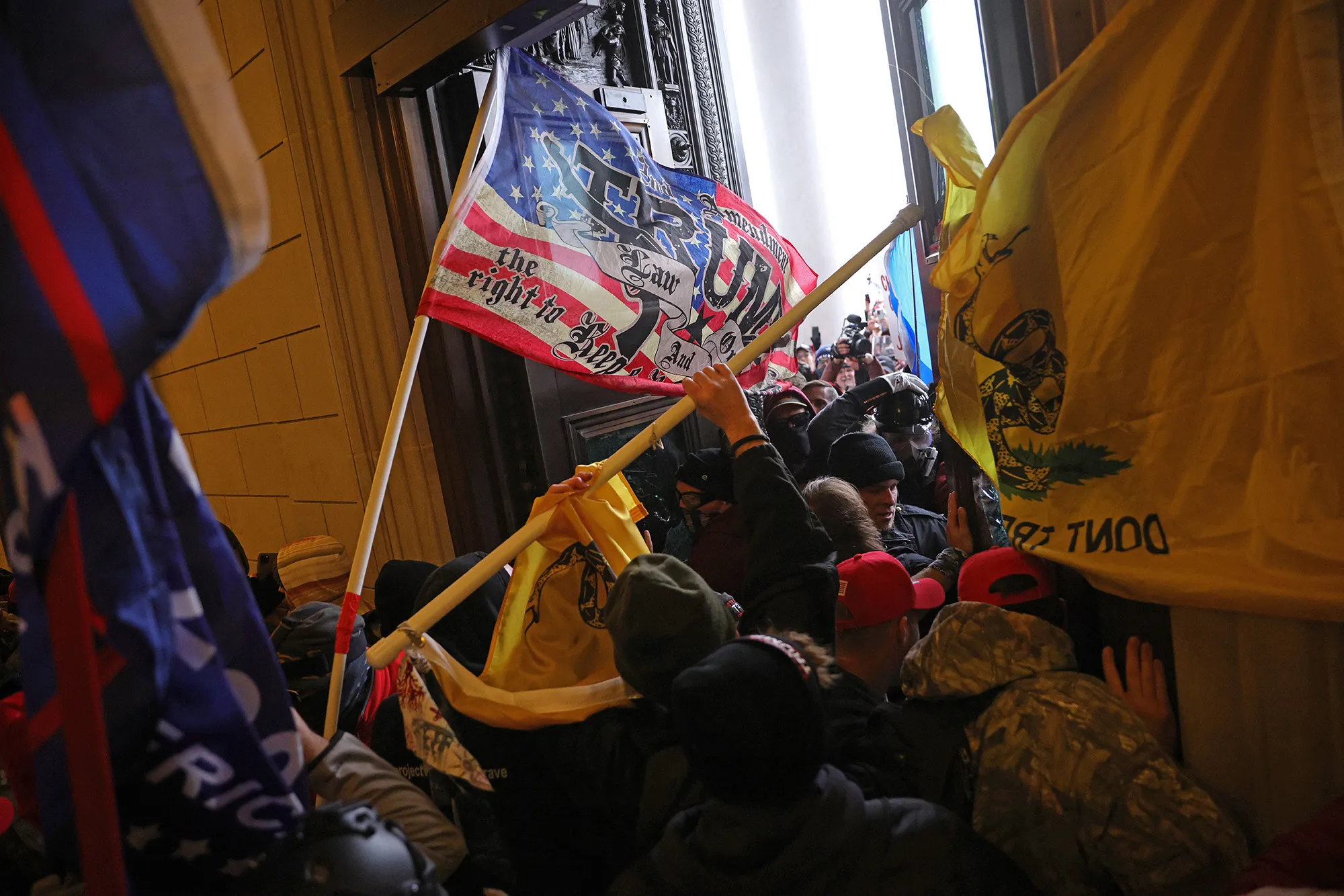 Trump supporters break into the US&nbsp;Capitol on Jan. 6, 2021.