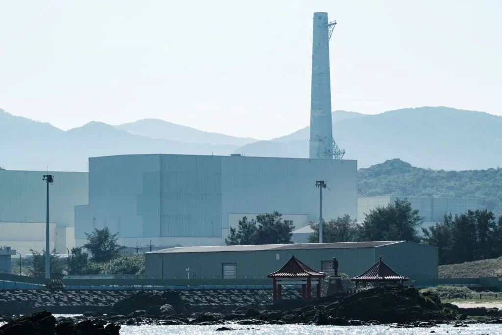 A nuclear power plant that has suspended its construction, beside the sea in New Taipei City,&nbsp;2024.
