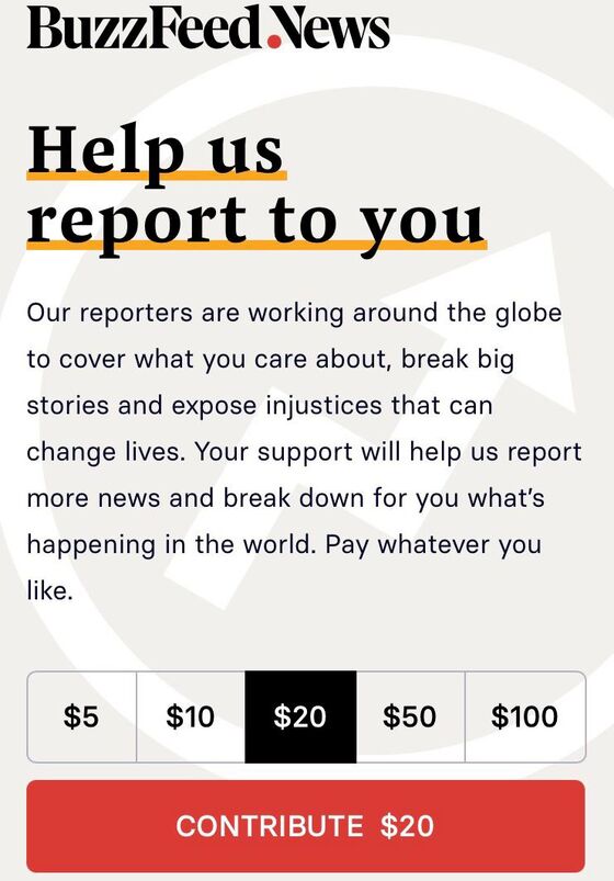 BuzzFeed Will Now Ask Readers If They Want to Contribute Money