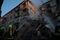 Emergency services attend the site of a Russia attack in Kyiv, in a photo released on June 23.