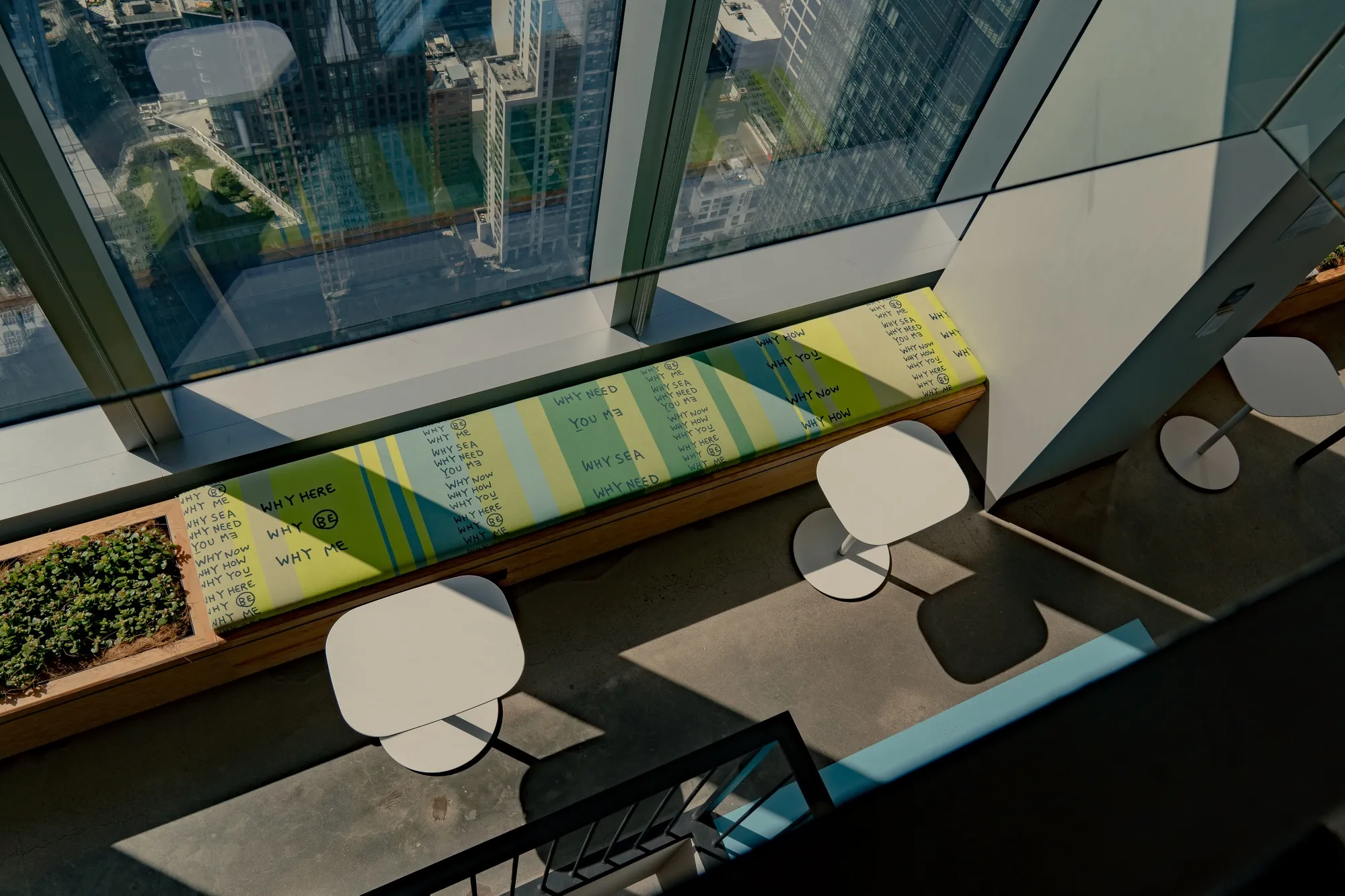 A seating area at a new Meta office space in the Farley Building in New York, earlier in September.&nbsp;