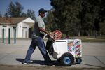 Teo Gonzales, 35, works as a street vendor in Griffith Park, Los Angeles, in June 2015.