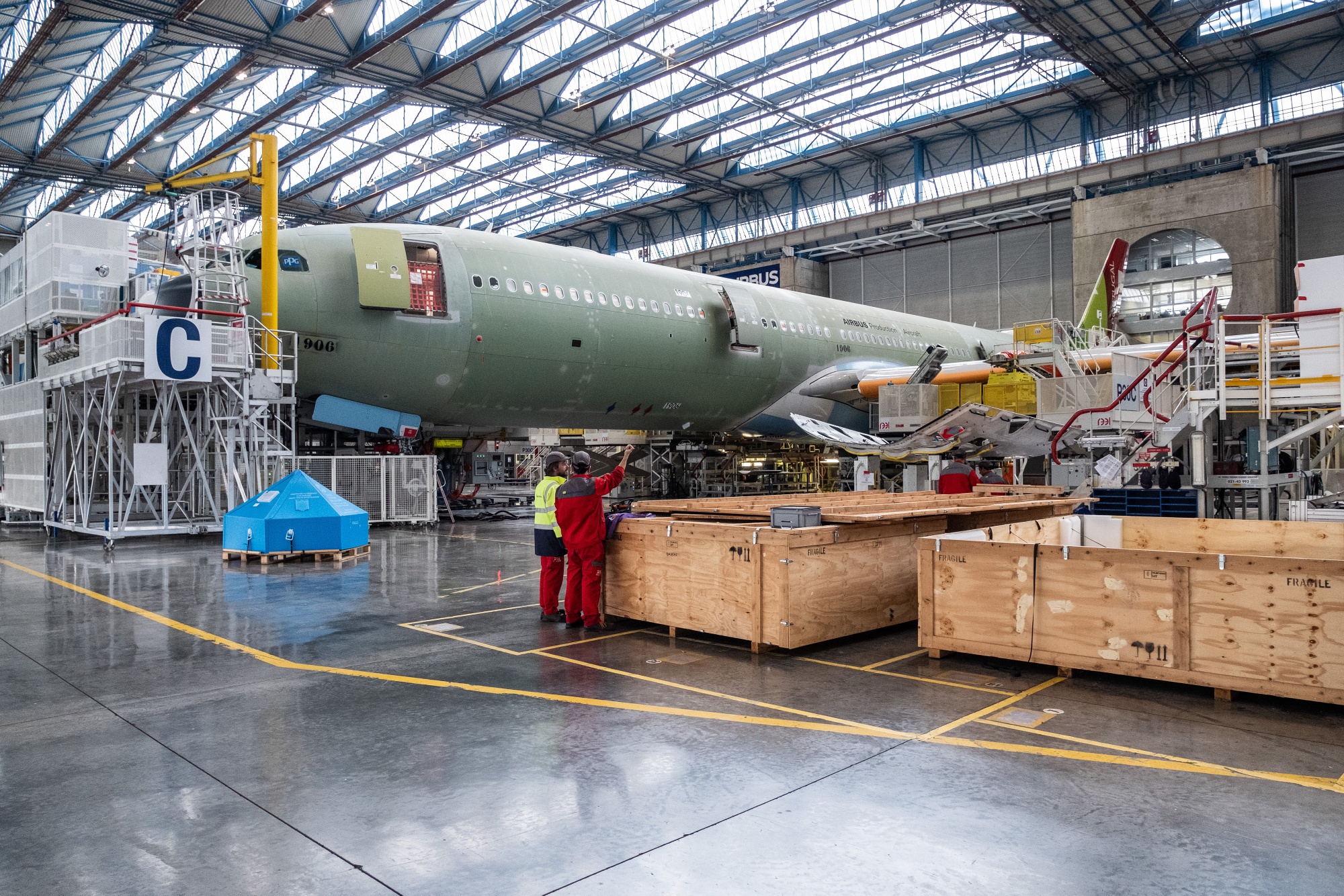 The Airbus SE assembly plant in Toulouse, France.