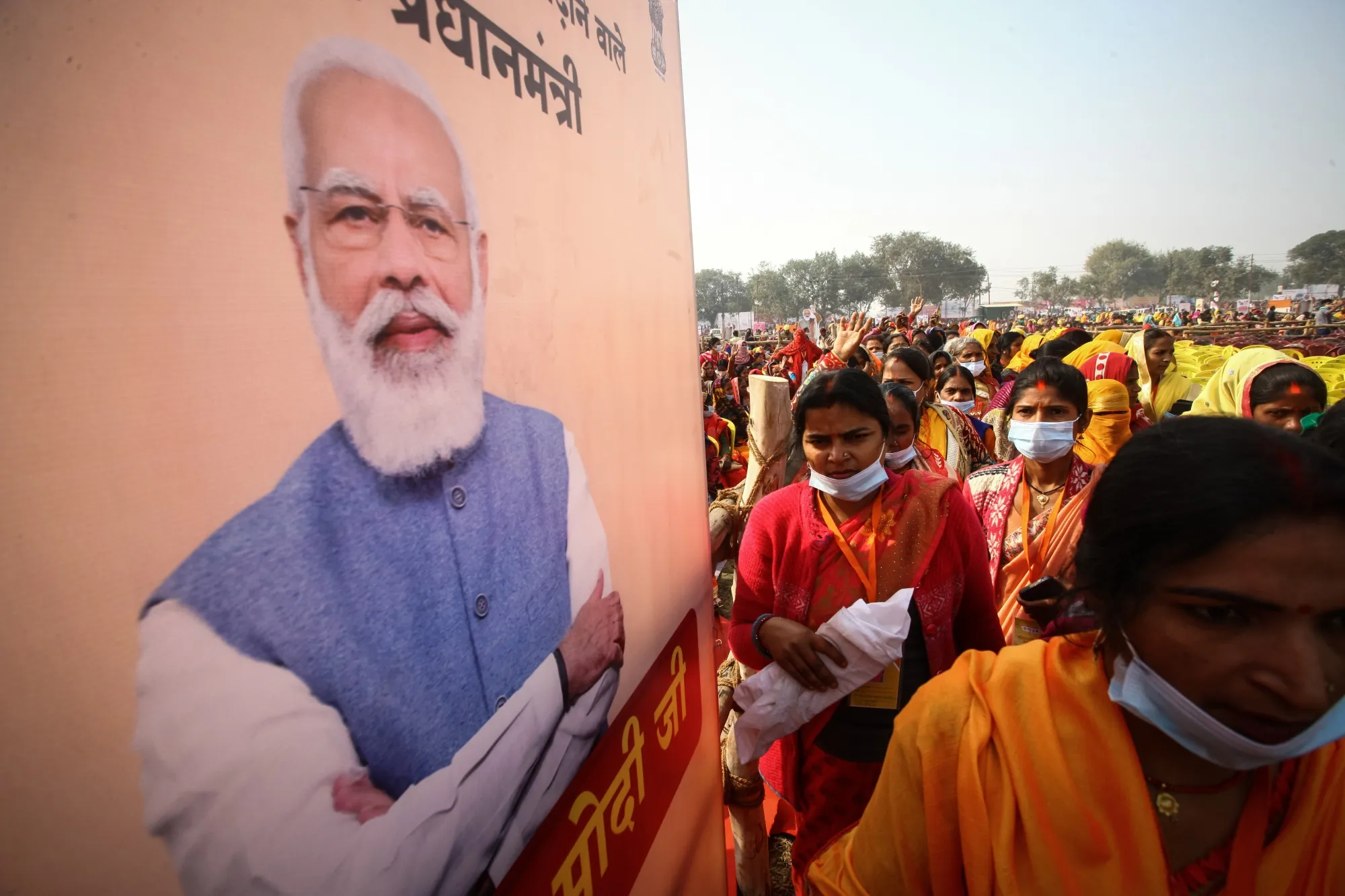 A BJP rally in Uttar Pradesh in December.