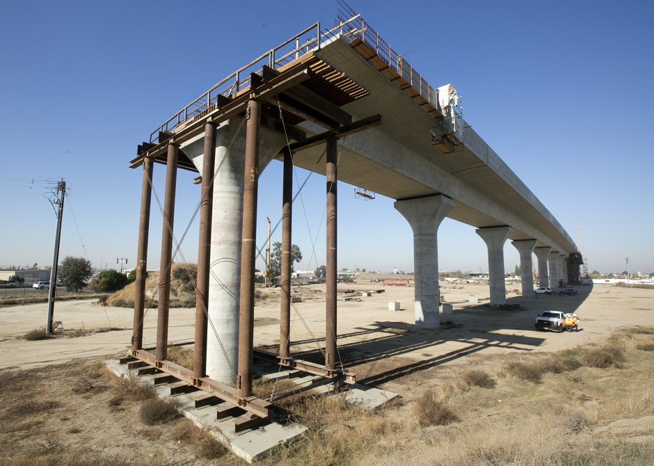 Not canceled! High-speed rail is, in fact, already under construction in Fresno, California.