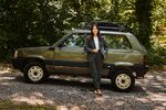 Inii King with her&nbsp;1992 Fiat Panda 4X4 in upstate New York.&nbsp;