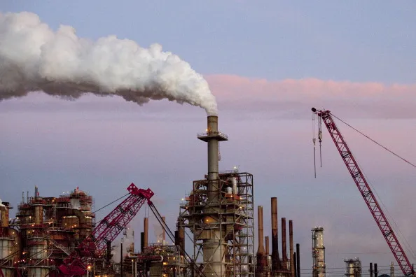Carbon emission in action.
