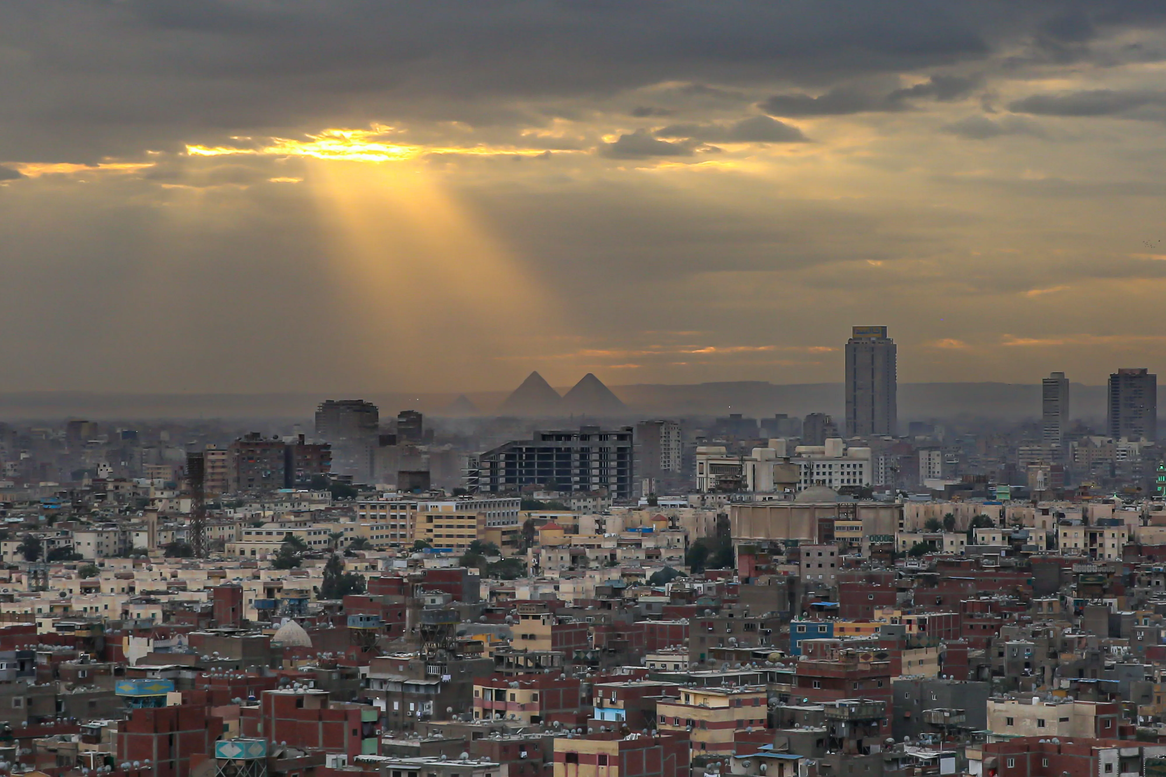 Residential and commercial buildings in Cairo, Egypt.