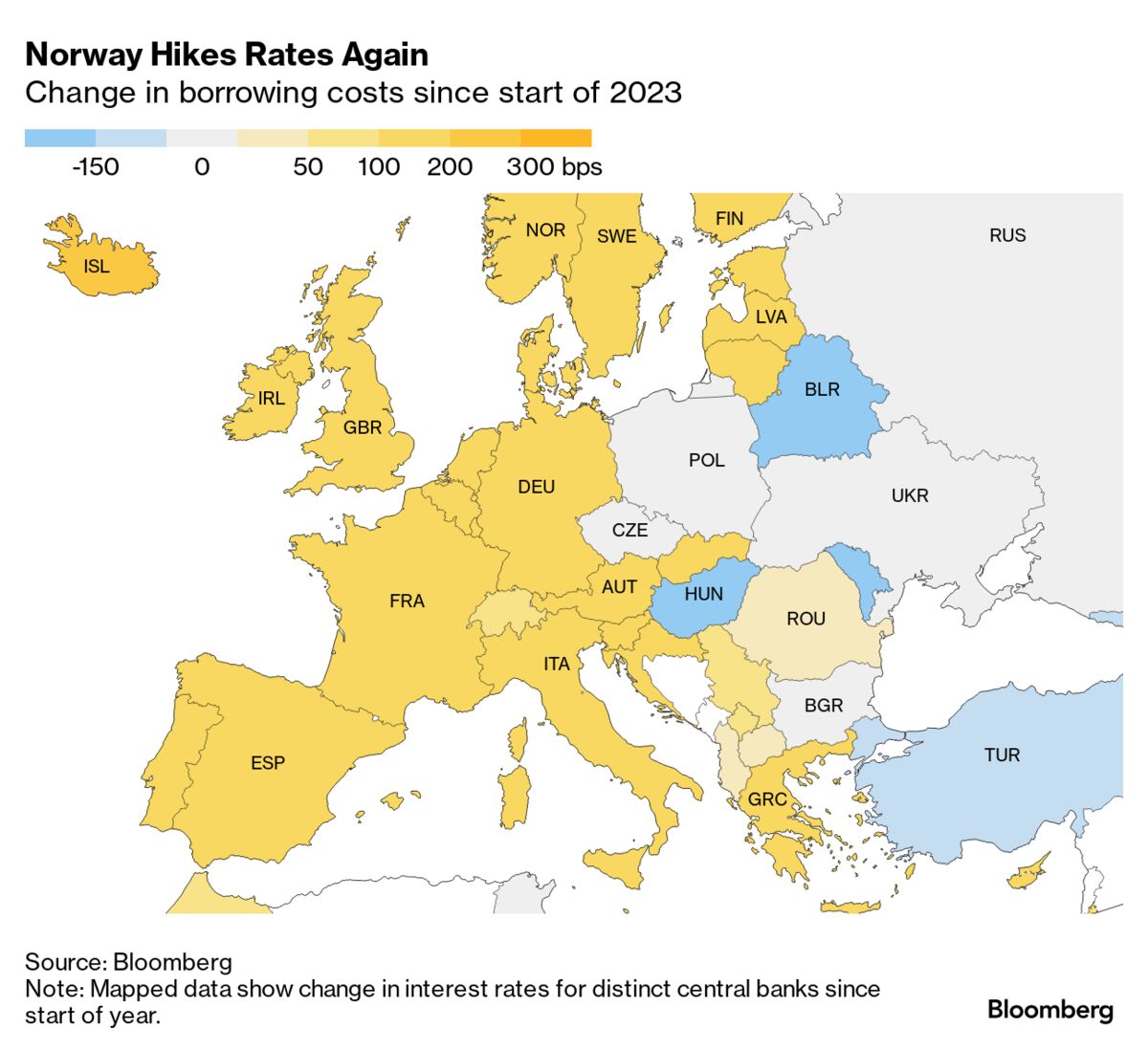 Norway Raises Rate by Half Point to Ramp up Inflation Fight - Bloomberg