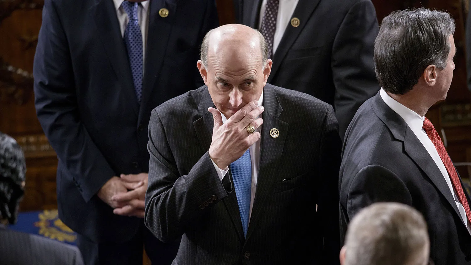 Rep. Louie Gohmert (R-TX) walks on the House Chambers floor before a vote for speaker on Capitol Hill January 6, 2015 in Washington, DC.
