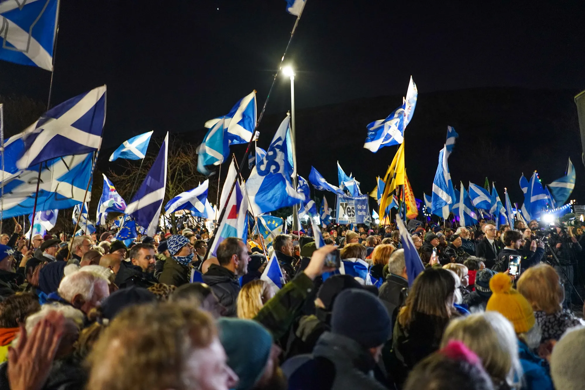 Scottish Independence&nbsp;outside Parliament&nbsp;in Edinburgh in November.
