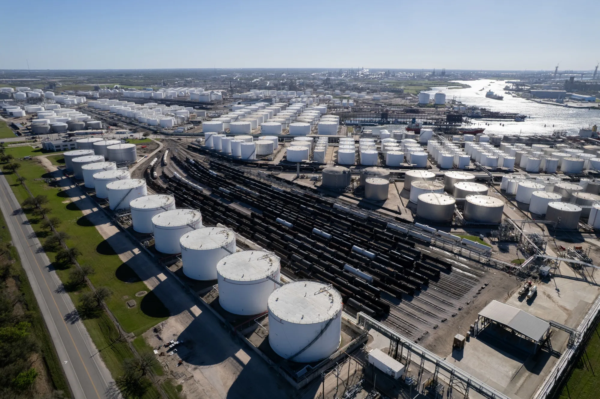 Storage tanks at the Vopak Terminal in Deer Park, Texas.