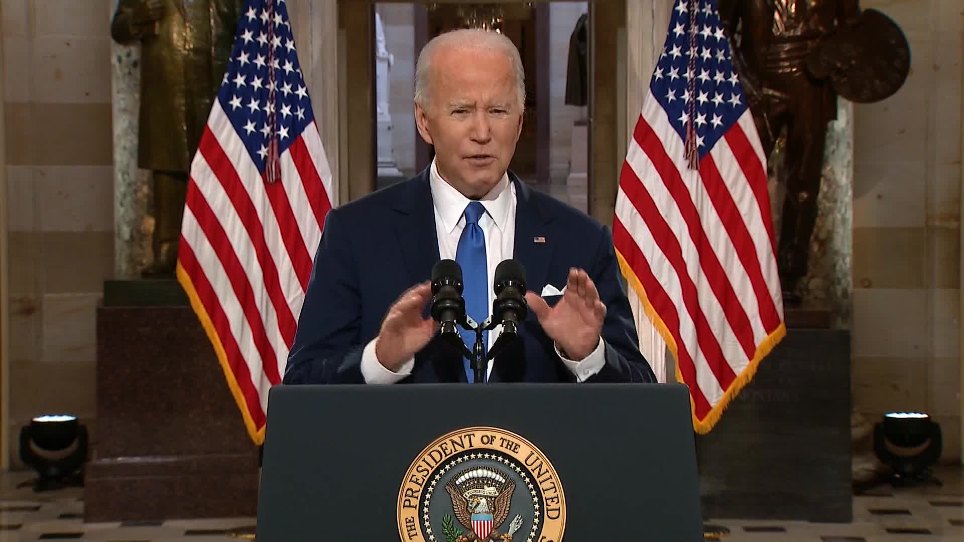 Watch Biden Tears Into Trump Over January 6 Insurrection - Bloomberg