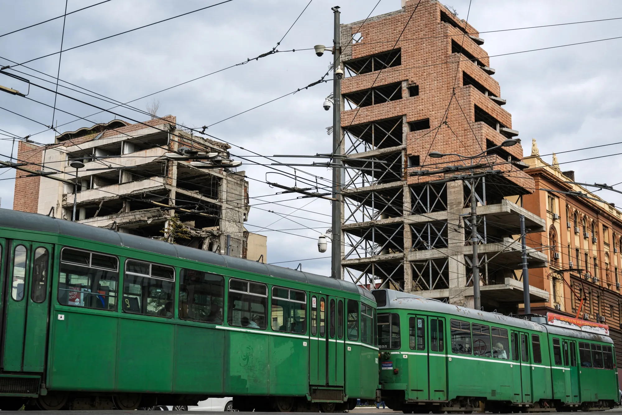 Serbia’s former army&nbsp;headquarters in Belgrade,&nbsp;largely destroyed by NATO bombing in 1999 as the alliance aimed to stop Serbia’s offensive in Kosovo.