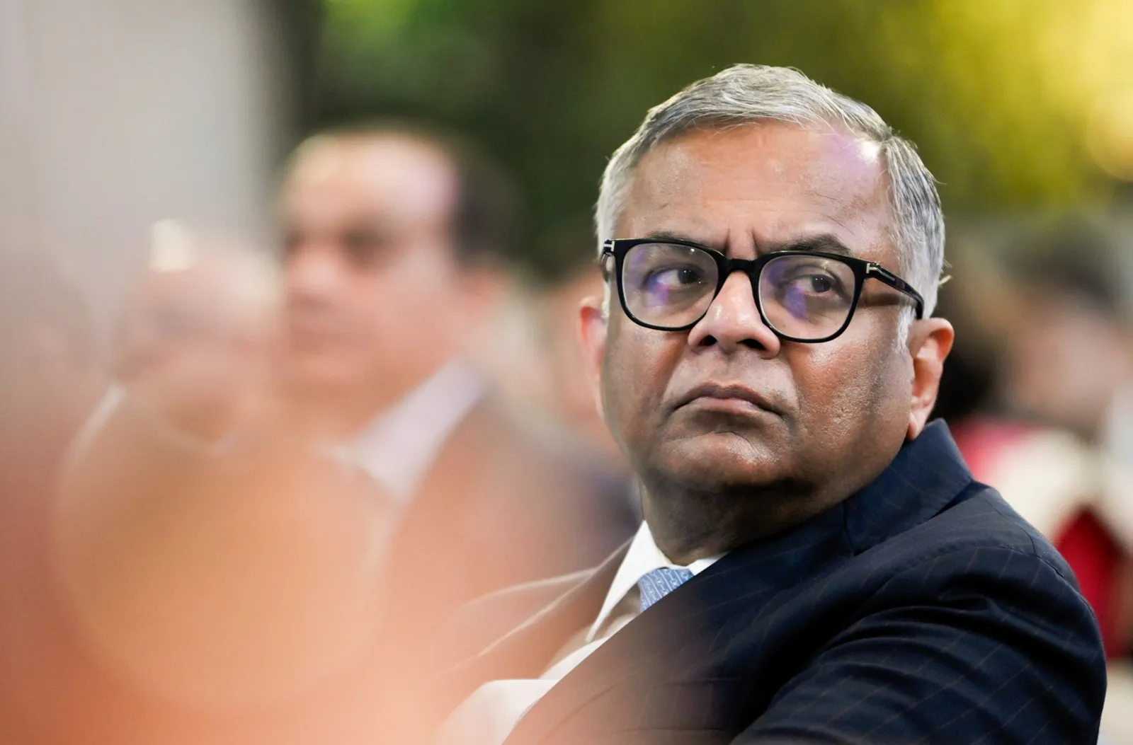 Natarajan Chandrasekaran, chairman of Tata Sons, attends the listing ceremony of Tata Capital at the National Stock Exchange in Mumbai in October.