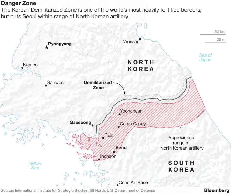 第２次朝鮮戦争勃発なら戦火はアジア全域に急速に拡大 地図が物語る Bloomberg