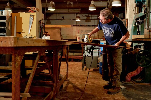 Dominick Cocchiara works on the main shop floor.