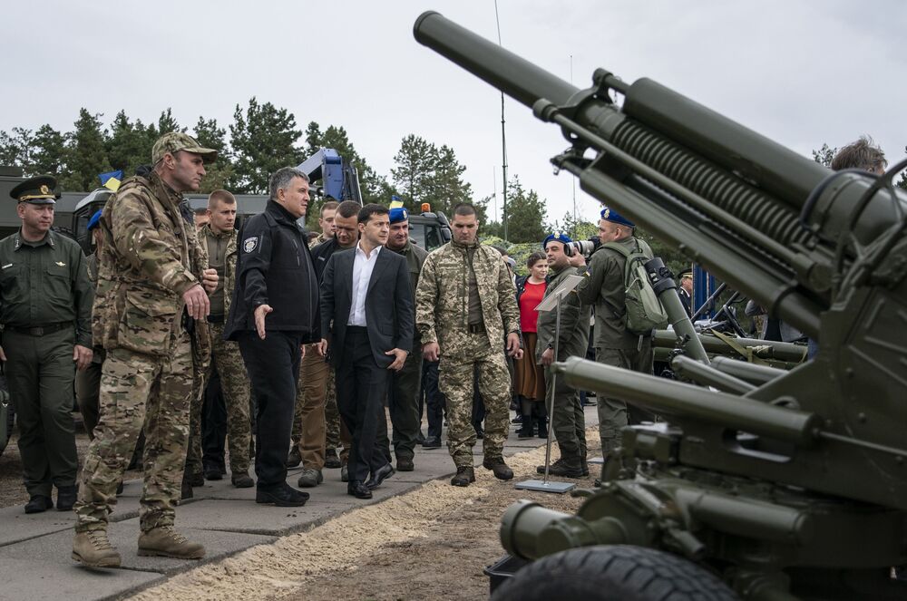 Ukraine's President Zelenskiy Speaks At Military Drill As Trump Fallout Reverberates