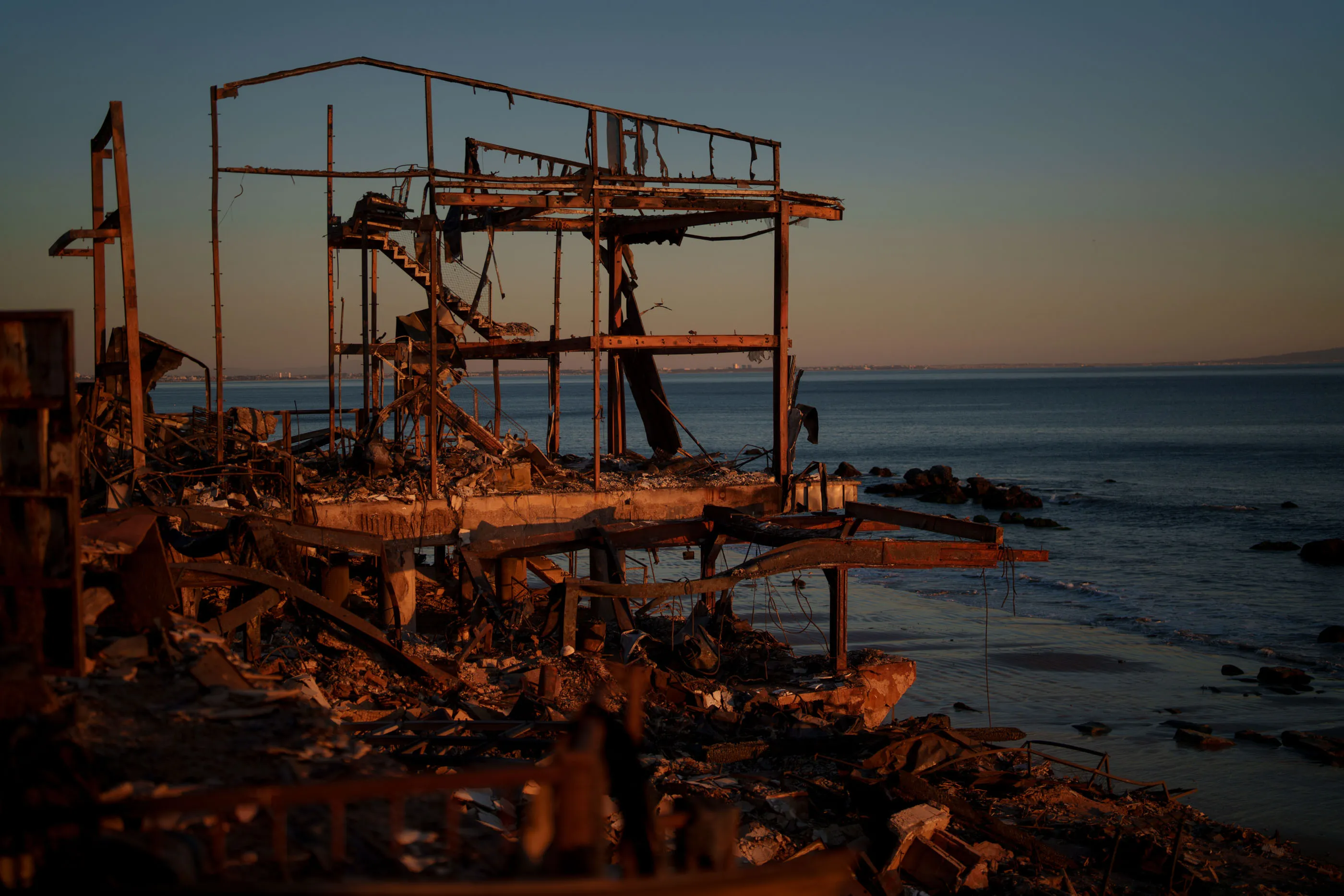 A destroyed home in Malibu&nbsp; on Jan&nbsp;13.&nbsp;