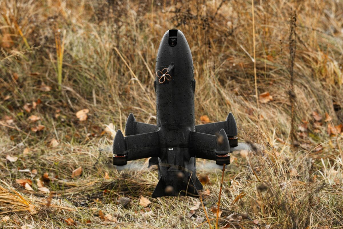 Ukraine’s SkyFall Shows Interceptor Drone at Dubai Airshow