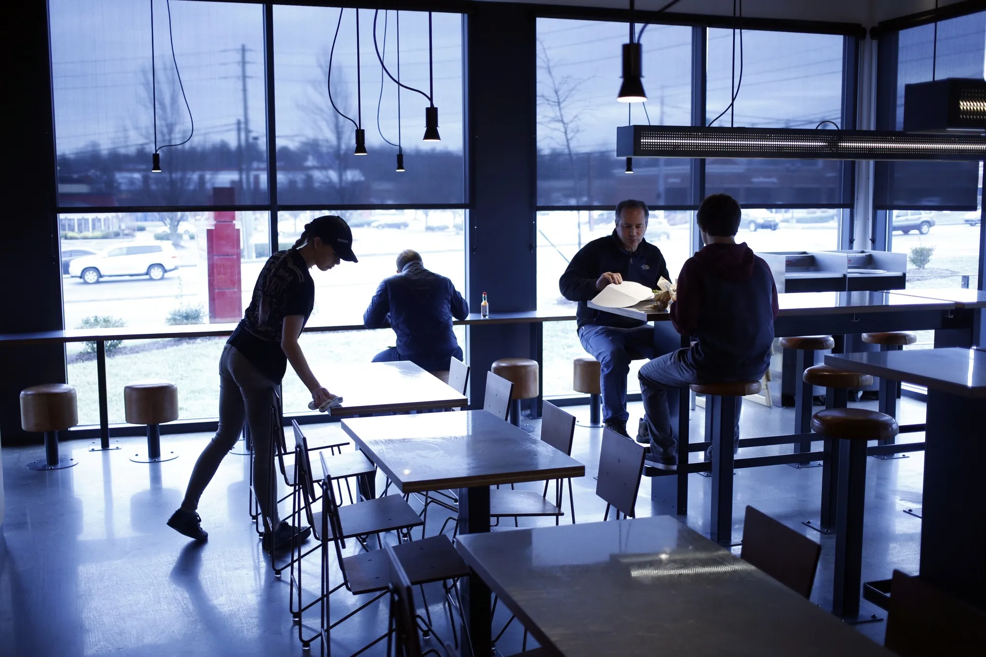 Across the country, employment at food and drinking places is approaching what it was in early 2020, Labor Department figures show.
