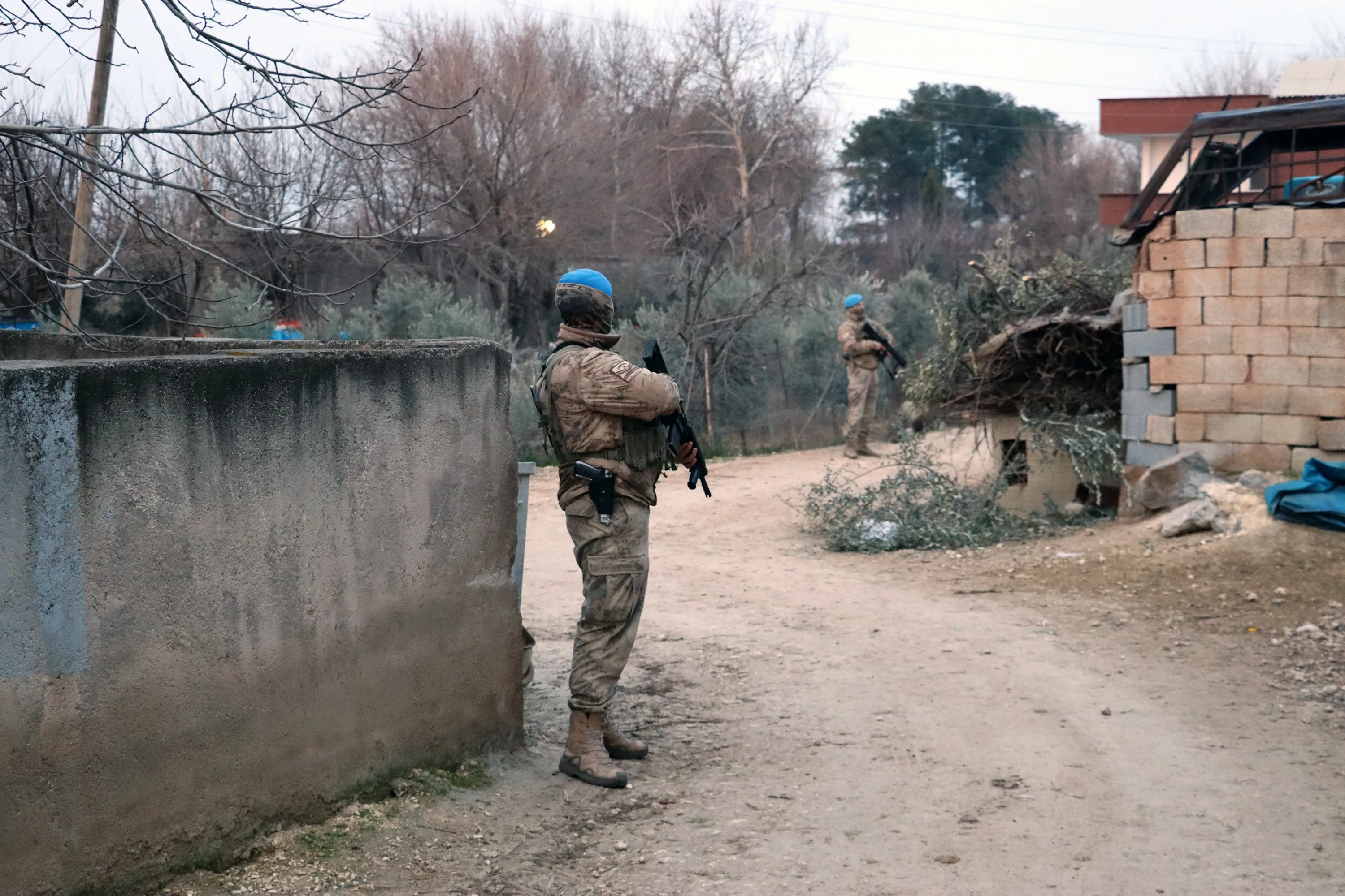 Turkish security forces conduct an operation in Sanliurfa, Turkey&nbsp;on March 6.