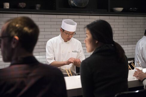 For a taste of the restaurant's most famous pieces of sushi, you'll have to make a reservation at the sushi bar.