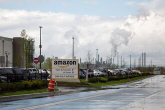 Protesters Strike On Essentials Workers Rights Outside An Amazon Facility