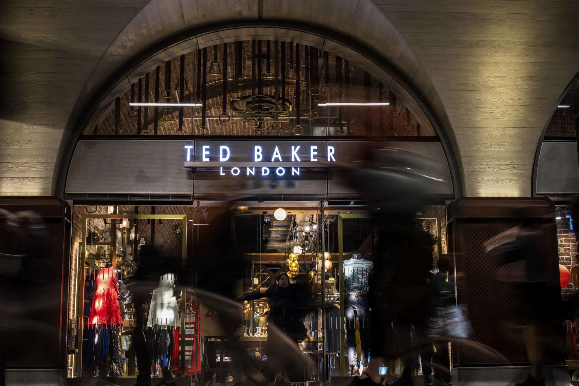 A Ted Baker Plc apparel shop in a concourse at London Bridge railway station in London.