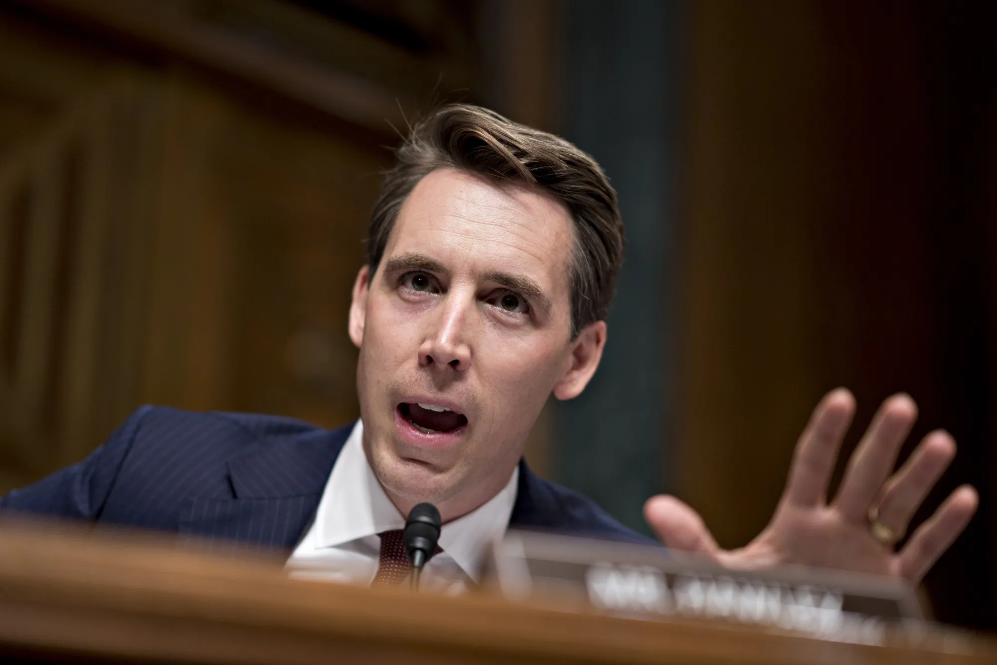 Josh Hawley speaks during a Senate Judiciary Committee hearing on&nbsp;May 1, 2019.&nbsp;