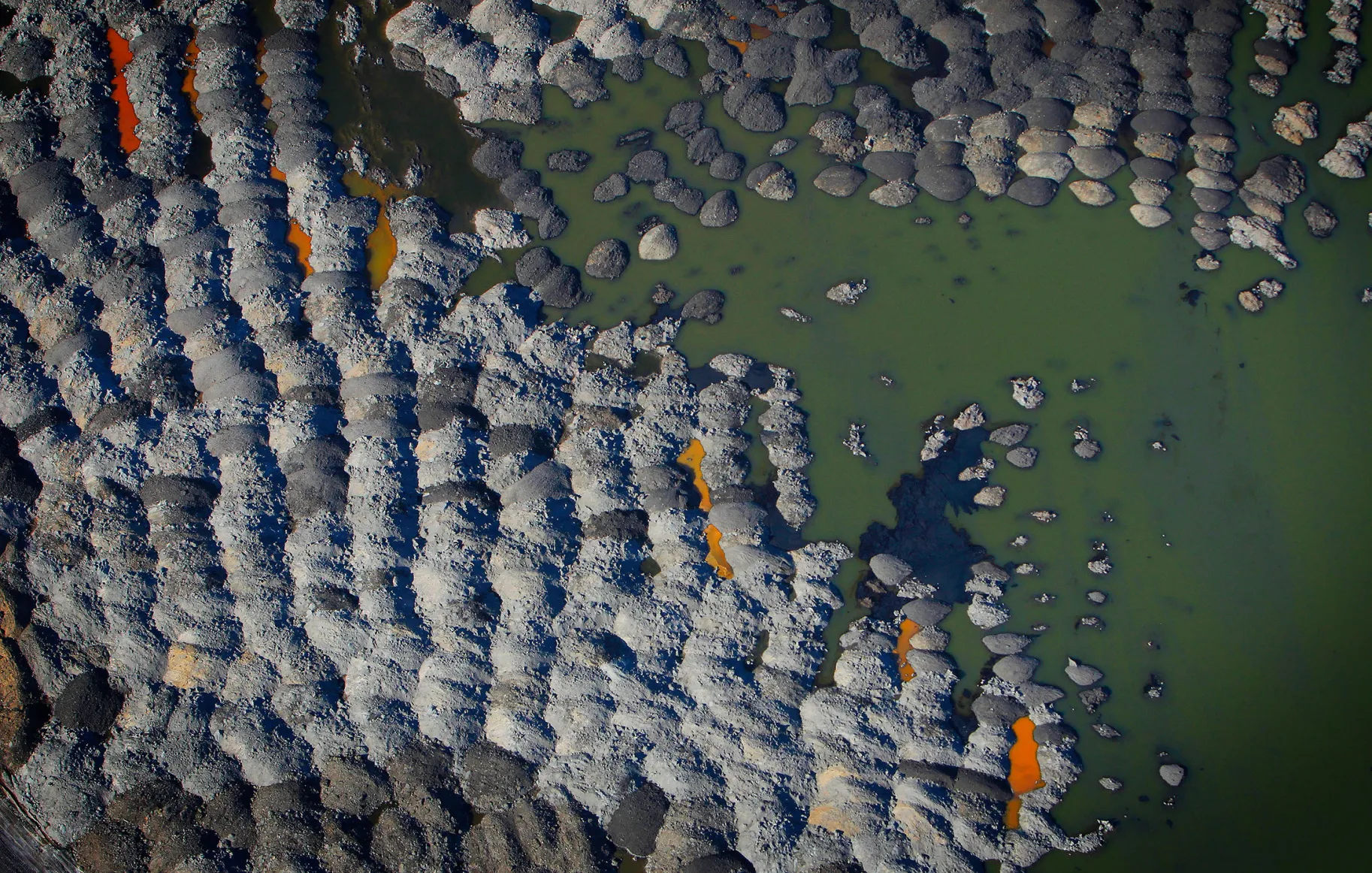 Oil sands near Fort McMurray, Alberta, Canada.
