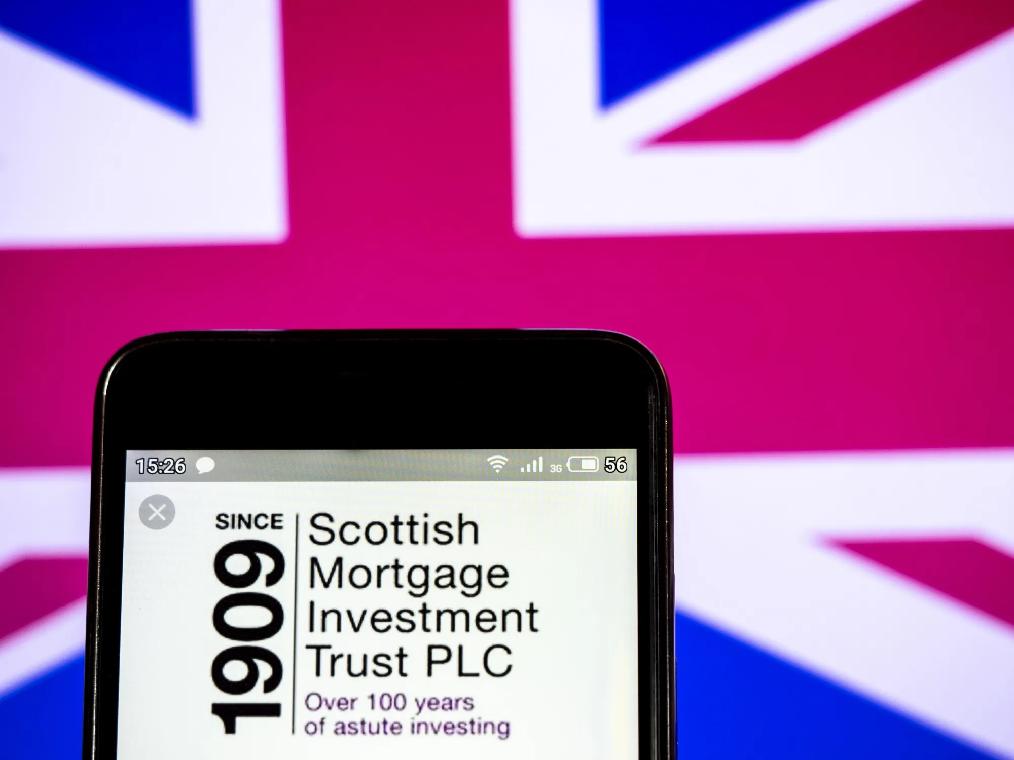 In this photo illustration a  Scottish Mortgage Investment