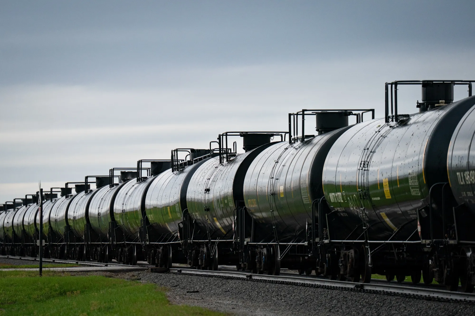 Train cars loaded with ethanol arrive at the Port of Little Rock in Little Rock, Arkansas,