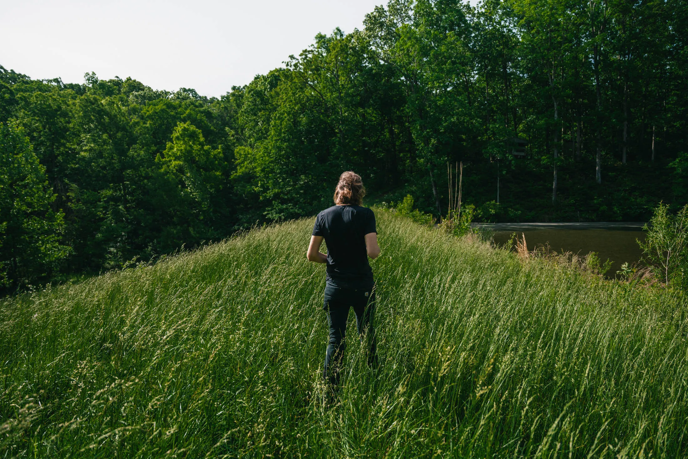Marika Josephson on a foraging run in the hills around Scratch Brewing Co.